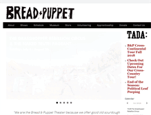 Tablet Screenshot of breadandpuppet.org